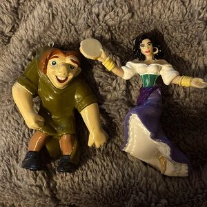 Disney Quasimoto & Esmeralda Christmas Ornaments